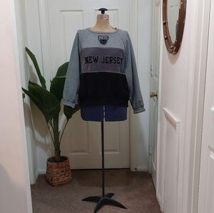 Mitchell & Ness Gray and Black New Jersey Sweatshirt
